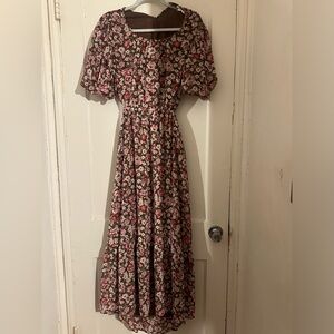 Blu pepper Floral Pink Maxi Dress